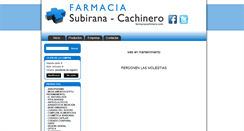 Desktop Screenshot of farmaciacachinero.com